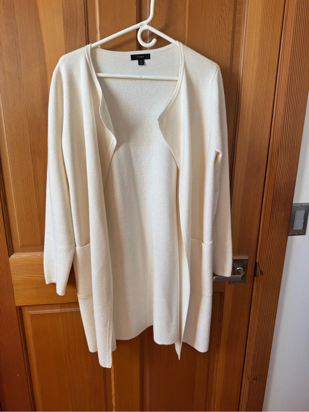 J. Crew Ivory Juliette Open Cardigan Coat